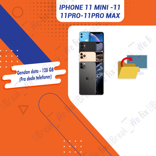 iPhone 11 Mini -11-11Pro-11Pro Max Restore Data - 128 GB (From dead phones)