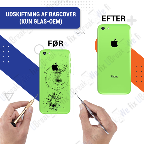 iPhone 5C Back Cover Replacement (Glass Only - OEM)