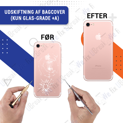 iPhone 7 Back Cover Replacement (Glass only - Grade +A)