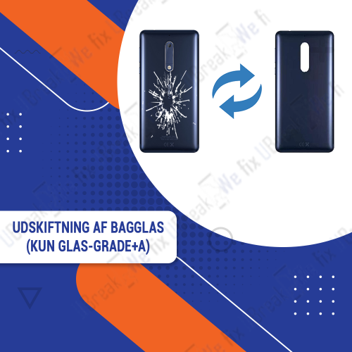 NOKIA 5 Back Glass Replacement (Glass Only - Grade+A)