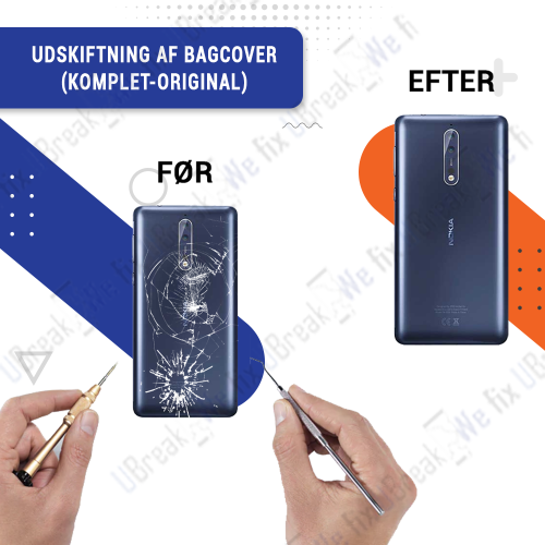 NOKIA 8 Back Cover Replacement (Full Frame)