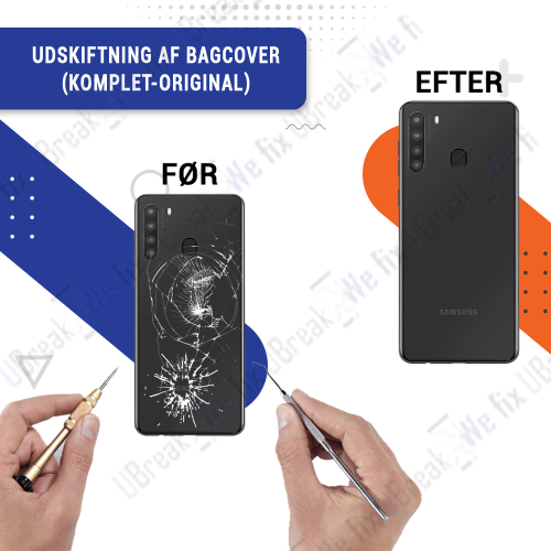 Samsung Galaxy A21 Back Cover Replacement (Full Frame)