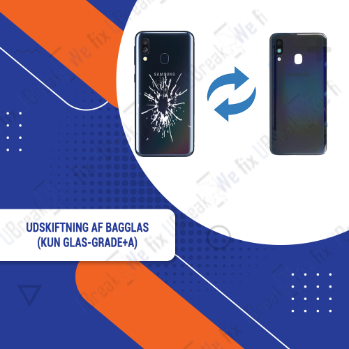 Samsung Galaxy A40 Back Glass Replacement (Glass Only - Grade+A)