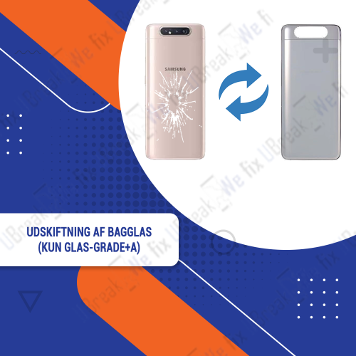 Samsung Galaxy A80 Back Glass Replacement (Glass Only - Grade+A)